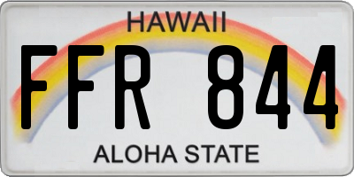 HI license plate FFR844