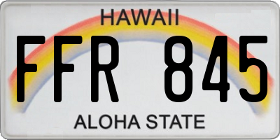 HI license plate FFR845