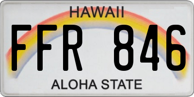 HI license plate FFR846