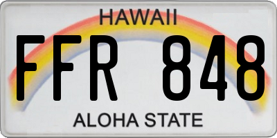 HI license plate FFR848