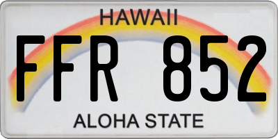 HI license plate FFR852