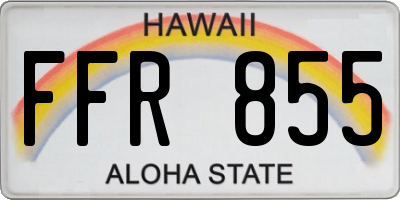 HI license plate FFR855