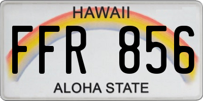 HI license plate FFR856
