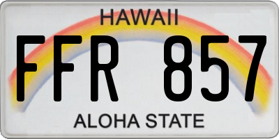 HI license plate FFR857