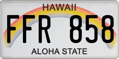 HI license plate FFR858
