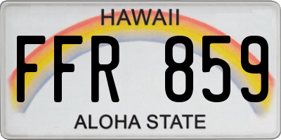 HI license plate FFR859