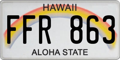 HI license plate FFR863