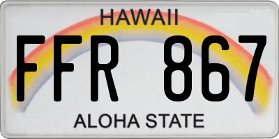 HI license plate FFR867