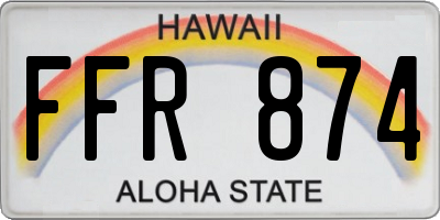 HI license plate FFR874