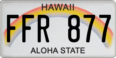 HI license plate FFR877