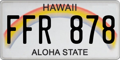 HI license plate FFR878
