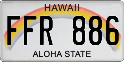 HI license plate FFR886