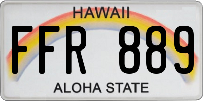 HI license plate FFR889