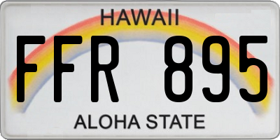 HI license plate FFR895