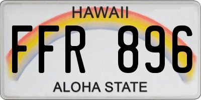HI license plate FFR896