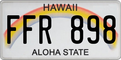 HI license plate FFR898