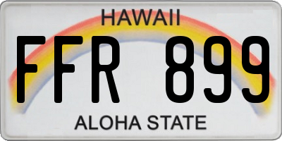 HI license plate FFR899