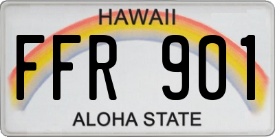 HI license plate FFR901