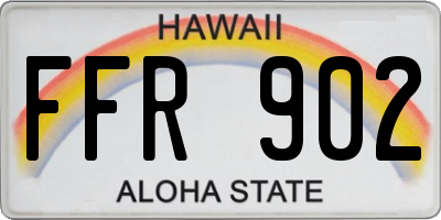 HI license plate FFR902