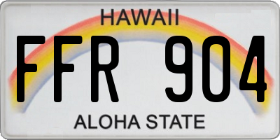 HI license plate FFR904