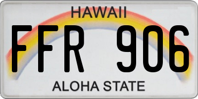 HI license plate FFR906
