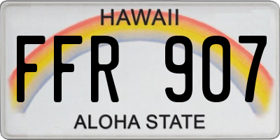 HI license plate FFR907