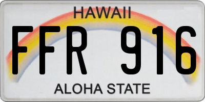 HI license plate FFR916