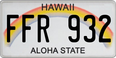 HI license plate FFR932