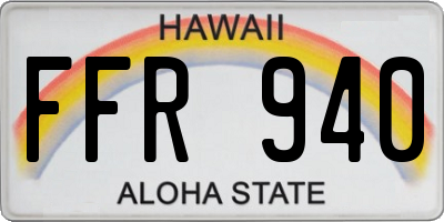HI license plate FFR940