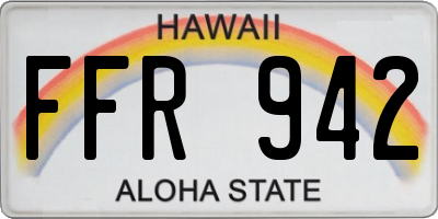 HI license plate FFR942