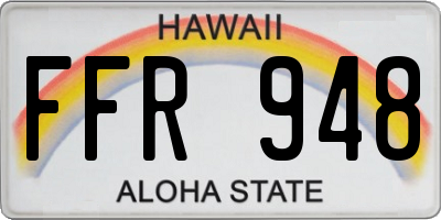 HI license plate FFR948