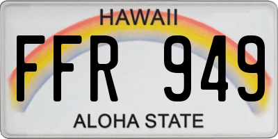 HI license plate FFR949