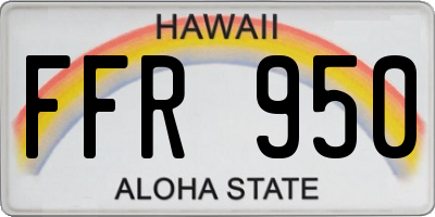 HI license plate FFR950