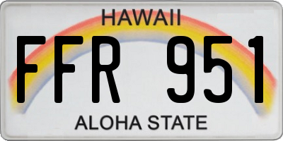 HI license plate FFR951