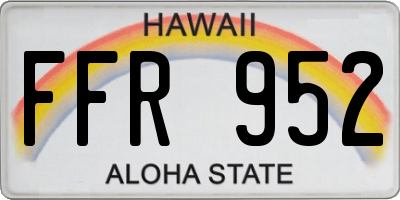 HI license plate FFR952