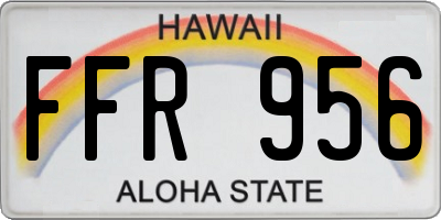 HI license plate FFR956