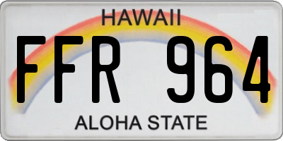 HI license plate FFR964