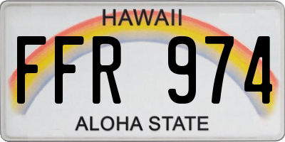 HI license plate FFR974