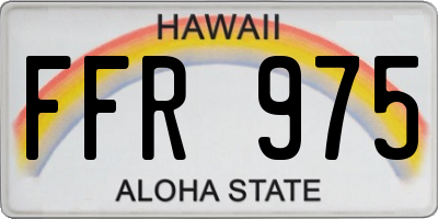 HI license plate FFR975