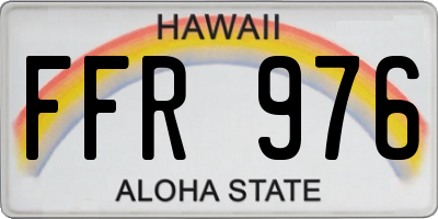 HI license plate FFR976