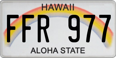 HI license plate FFR977
