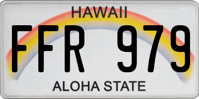 HI license plate FFR979