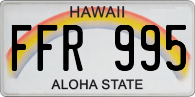 HI license plate FFR995