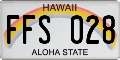 HI license plate FFS028