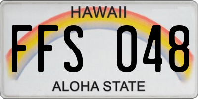 HI license plate FFS048
