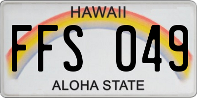 HI license plate FFS049