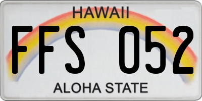 HI license plate FFS052