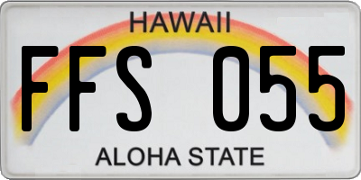 HI license plate FFS055