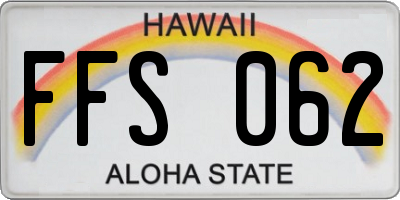 HI license plate FFS062