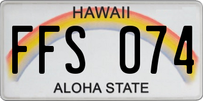 HI license plate FFS074